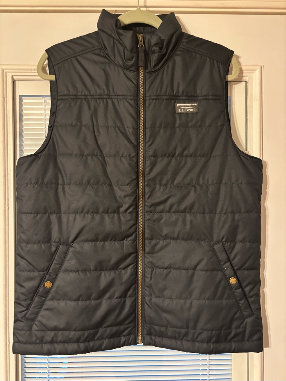 L.L. Bean Quilted Puffer Vest - Charcoal Black